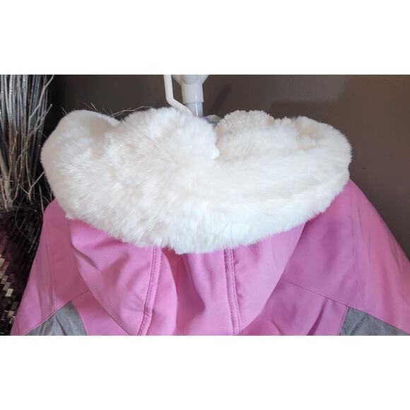 Girls ZeroXposur Pink Gray Heavyweight Waterproof Winter 3 In 1 Coat Sz L 14/16 - Picture 10 of 11